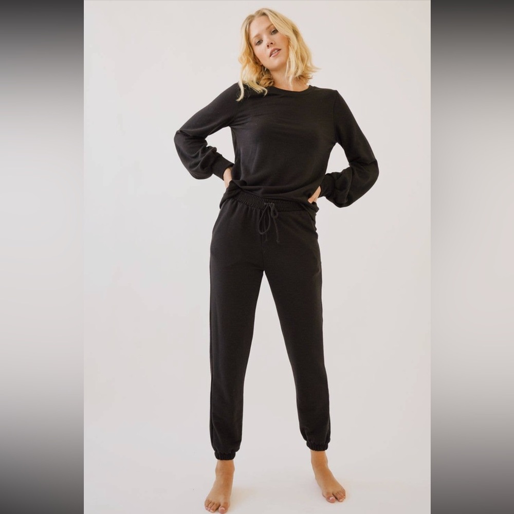 🆕Sweatsuit Jogger Loungewear Terry Set Black S, M & L Available - Picture 7 of 9